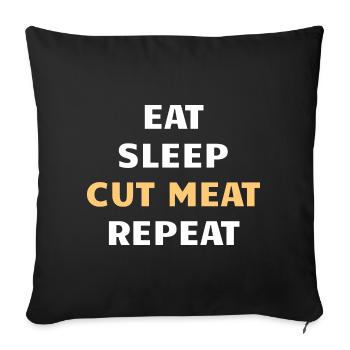 BUTCHER: Cut Meat - Sofakissenbezug 45 x 45 cm - Schwarz - Vorne
