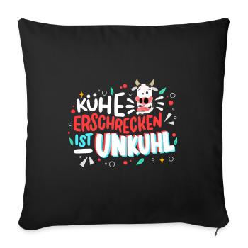 Kühe Erschrecken Ist Unkuhl - Sofa pillowcase 17,3'' x 17,3'' (45 x 45 cm) - black - Front