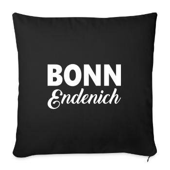 Bonn Endeich - district of Bonn on the Rhine in North Rhine-Westphalia - Sofa pillowcase 17,3'' x 17,3'' (45 x 45 cm) - black - Front