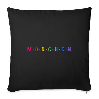 München Bayern - Sofakissenbezug 45 x 45 cm - Schwarz - Vorne