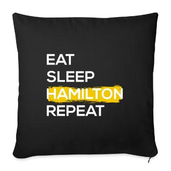 Mangez Sleep Hamilton Repeat II - Housse de coussin décorative 45 x 45 cm - noir - Devant