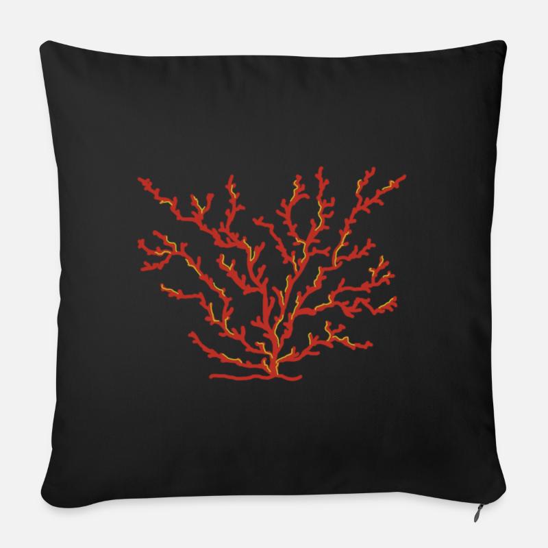 Coral - Sofakissenbezug 45 x 45 cm - Schwarz