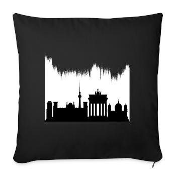 Berlin Germany Deutschland Skyline City - Sofa pillowcase 17,3'' x 17,3'' (45 x 45 cm) - black - Front