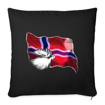 Norway - Sofa pillowcase 17,3'' x 17,3'' (45 x 45 cm) - black - Front