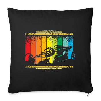 Vintage Racer - Sofa pillowcase 17,3'' x 17,3'' (45 x 45 cm) - black - Front