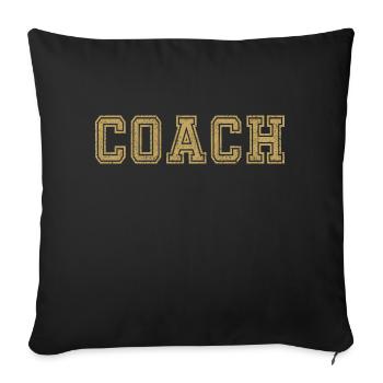 Coach et entraîneur cadeau - Housse de coussin décorative 45 x 45 cm - noir - Devant