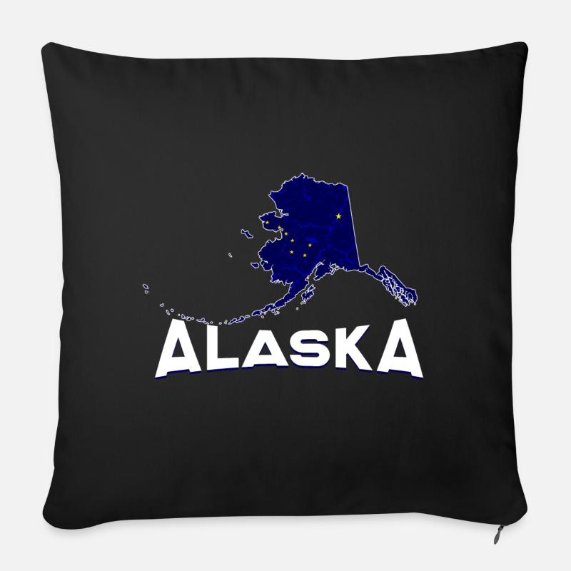 Alaska - Sofakissenbezug 45 x 45 cm - Schwarz
