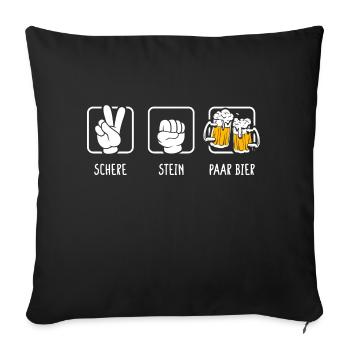  Trinker Säufer Saufen - Sofakissenbezug 45 x 45 cm - Schwarz - Vorne