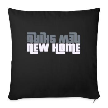 Nouveau T-shirt, nouvelle maison - Housse de coussin décorative 45 x 45 cm - noir - Devant