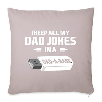 Je garde toutes les blagues de mon père dans un papa une clé USB de base - Housse de coussin décorative 45 x 45 cm - taupe clair - Devant
