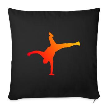 Hip Hop Breakdance Bboy Bgirl Break Dance Hommes - Housse de coussin décorative 45 x 45 cm - noir - Devant