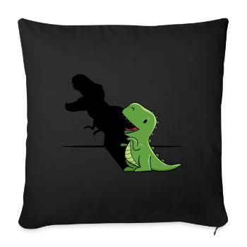 T Rex Shadow TRex With Screaming Shadow - Sofakissenbezug 45 x 45 cm - Schwarz - Vorne