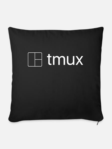 tmux Logo - Sofakissenbezug 45 x 45 cm - Schwarz