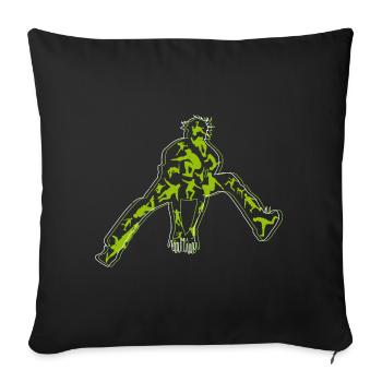 Parkour Free Running Traceur Freestyle Sport - Sofa pillowcase 17,3'' x 17,3'' (45 x 45 cm) - black - Front