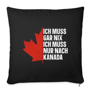 Kanada - Sofakissenbezug 45 x 45 cm - Schwarz - Vorne
