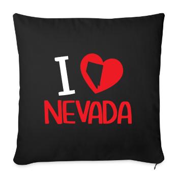 Ich liebe Nevada USA Staat Amerika Reisen Nevadan - Sofakissenbezug 45 x 45 cm - Schwarz - Vorne