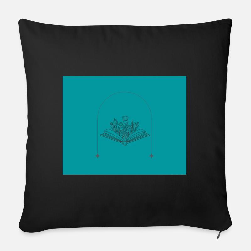 Fan de lecture - Housse de coussin décorative 45 x 45 cm - noir