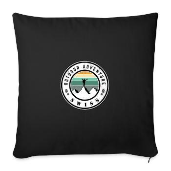 Outdoor Adventure Swiss - Sofa pillowcase 17,3'' x 17,3'' (45 x 45 cm) - black - Front