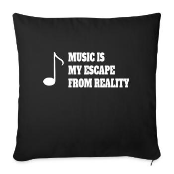 Music Teacher Saying Making Music Music Musicians - Sofa pillowcase 17,3'' x 17,3'' (45 x 45 cm) - black - Front