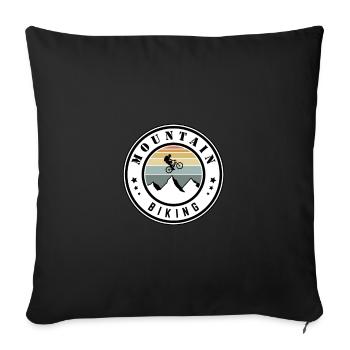 Vtt - Housse de coussin décorative 45 x 45 cm - noir - Devant