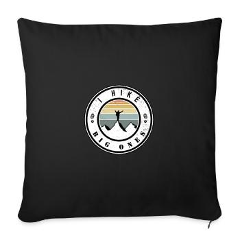 I Hike big ones - Sofa pillowcase 17,3'' x 17,3'' (45 x 45 cm) - black - Front
