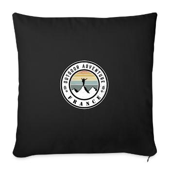 Outdoor Adventure France - Sofa pillowcase 17,3'' x 17,3'' (45 x 45 cm) - black - Front
