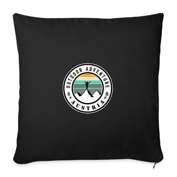 Outdoor Adventure Austria - Sofa pillowcase 17,3'' x 17,3'' (45 x 45 cm) - black - Front