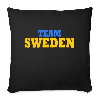 Team sweden - Housse de coussin décorative 45 x 45 cm - noir - Devant