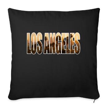 Los Angeles - Housse de coussin décorative 45 x 45 cm - noir - Devant