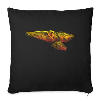 Phénix - Housse de coussin décorative 45 x 45 cm - noir - Devant