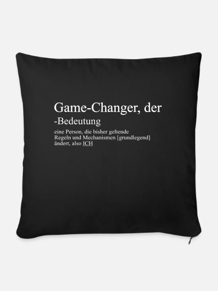 Game - Changer Gamer Gamer - Sofakissenbezug 45 x 45 cm - Schwarz