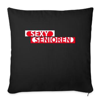 sexy senioren - Sofakissenbezug 45 x 45 cm - Schwarz - Vorne