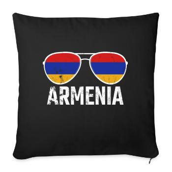 Armenia Armenia Sunglasses Armenian Flag Flag - Sofa pillowcase 17,3'' x 17,3'' (45 x 45 cm) - black - Front