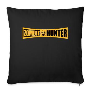 zombie hunter Halloween quote - Sofa pillowcase 17,3'' x 17,3'' (45 x 45 cm) - black - Front