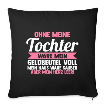 Mutter Mama - Sofakissenbezug 45 x 45 cm - Schwarz - Vorne