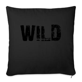 Wild - Sofa pillowcase 17,3'' x 17,3'' (45 x 45 cm) - black - Front