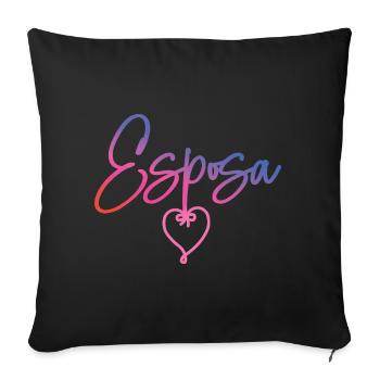 Esposa Cute Wife To Be Bride Couple Wedding Gift - Sofa pillowcase 17,3'' x 17,3'' (45 x 45 cm) - black - Front