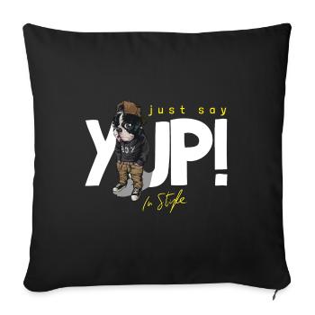 Cool Bulldog Dogs Idée cadeau - Housse de coussin décorative 45 x 45 cm - noir - Devant