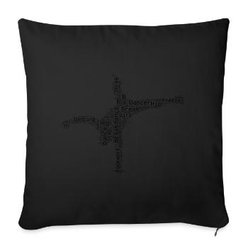 Hommes Break Dance Bboy Hip Hop Hiphop Femmes - Housse de coussin décorative 45 x 45 cm - noir - Devant