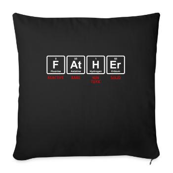 TABLEAU PÉRIODIQUE DU PÈRE - Housse de coussin décorative 45 x 45 cm - noir - Devant