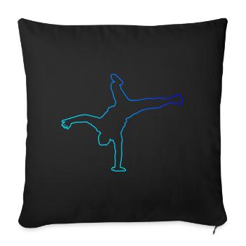 Hiphop Breakdance Femmes Hip Hop Hommes Break Dance - Housse de coussin décorative 45 x 45 cm - noir - Devant