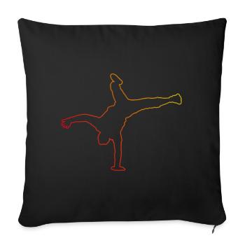 Break Dance Bboy Men Hip Hop Hiphop Bgirl - Housse de coussin décorative 45 x 45 cm - noir - Devant