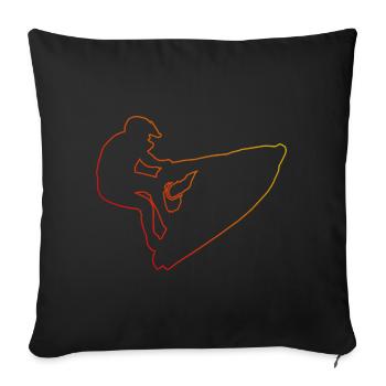 Jet skiing Jet skiing Men's Water Sports - Sofa pillowcase 17,3'' x 17,3'' (45 x 45 cm) - black - Front