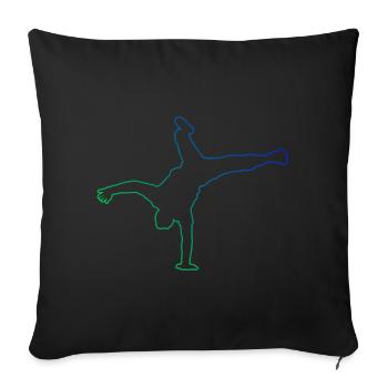 Bboy Bgirl Breakdance Homme Breakdance Breakdance - Housse de coussin décorative 45 x 45 cm - noir - Devant