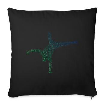 Breakdance Bboy Damen Hip Hop Herren Bgirl - Sofakissenbezug 45 x 45 cm - Schwarz - Vorne