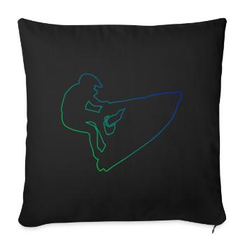 Sports nautiques Femmes Jetski Hommes Jetski Jetski f - Housse de coussin décorative 45 x 45 cm - noir - Devant