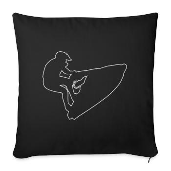 Water Sports Jet Ski Men Jet Ski Women - Sofa pillowcase 17,3'' x 17,3'' (45 x 45 cm) - black - Front