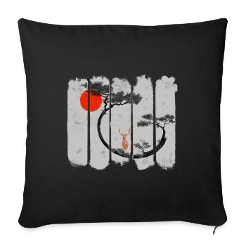 Shika - Housse de coussin décorative 45 x 45 cm - noir - Devant