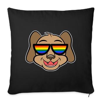 Sexualité Cool Dog Transgenre Csd Lgbt Gay - Housse de coussin décorative 45 x 45 cm - noir - Devant