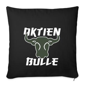 The stock bull for stock market fans - Sofa pillowcase 17,3'' x 17,3'' (45 x 45 cm) - black - Front